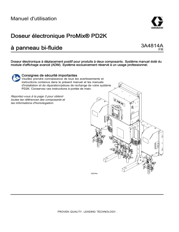Graco 3A4814A, Doseur électronique ProMix® PD2K à panneau bi-fluide, Manuel d'utilisation, Français Manuel utilisateur | Fixfr
