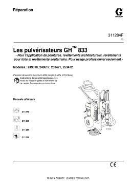 Graco 311284F - GH833 Sprayer Repair Manuel du propriétaire