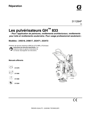 Graco 311284F - GH833 Sprayer Repair Manuel du propriétaire | Fixfr