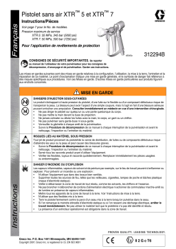 Graco 312294B XTR 5 and XTR 7 Airless Spray Gun Manuel du propriétaire