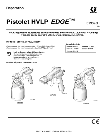 Graco 313325H - HVLP EDGE Gun, Repair Manuel du propriétaire | Fixfr