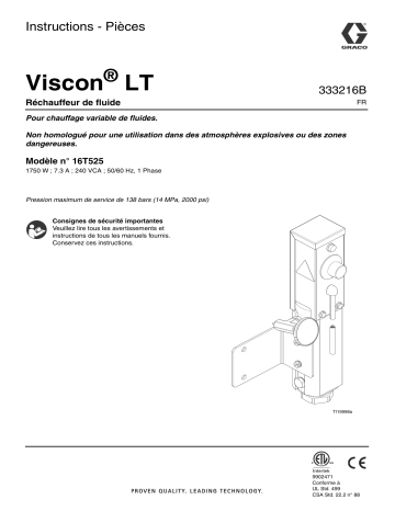 Graco 333216B - Viscon LT Fluid Heater Mode d'emploi | Fixfr