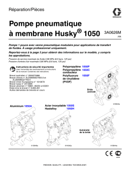 Graco 3A0626M, Husky 1050 Air-Operated Diaphragm Pump, Repair-Parts Manuel du propriétaire