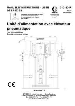 Graco 310524C, Unité d’alimentation avec élévateur pneumatique, MANUEL D’ Mode d'emploi