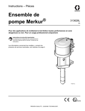 Graco 313628L, Ensemble de pompe Merkur® Mode d'emploi | Fixfr