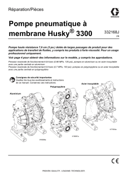 Graco 332168J, Pompe pneumatique à membrane Husky 3300, Réparation/Pièces Manuel du propriétaire