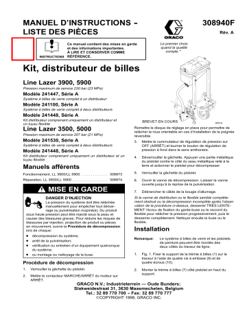 Graco 308940a , Kit distributeur de billes Manuel du propriétaire | Fixfr