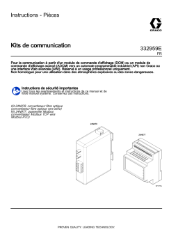 Graco 332959E, Kits de communication Mode d'emploi