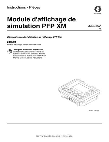 Graco 333230A - Simulation XM Display Module Mode d'emploi | Fixfr