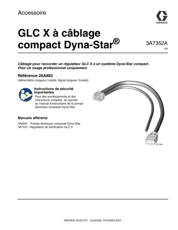 Graco 3A7352A, de câble de pompe électrique compacte Dyna-Star , Français Manuel du propriétaire | Fixfr