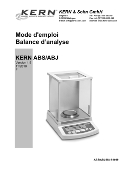 KERN ABJ 80-4M Mode d'emploi