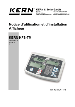 KERN BFS 1T-4M Installation manuel