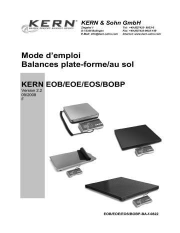 KERN EOB 35K20N Mode d'emploi | Fixfr