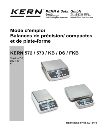 KERN 572-37 Mode d'emploi | Fixfr