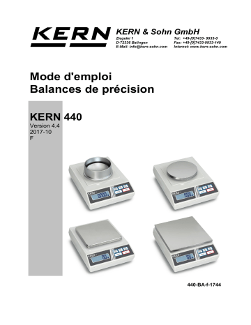 KERN 440-47N Mode d'emploi | Fixfr