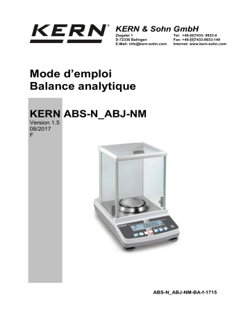 KERN ABJ 220-4NM Mode d'emploi | Fixfr