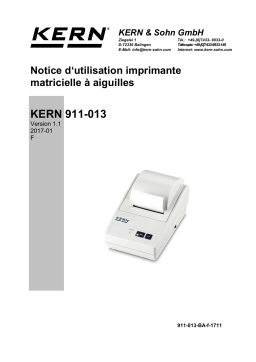 KERN 911-013 Mode d'emploi