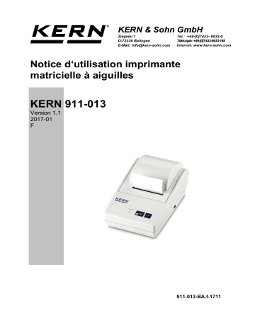 KERN 911-013 Mode d'emploi | Fixfr