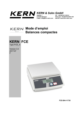 KERN FCE 3K-3A Mode d'emploi