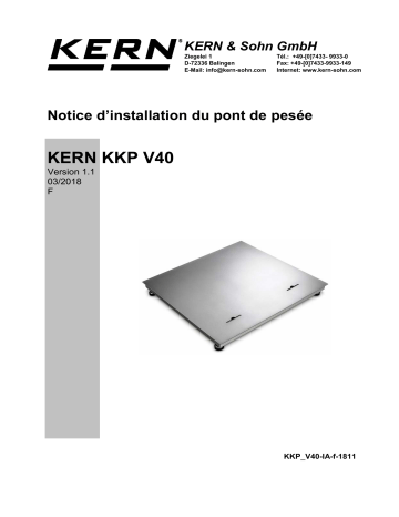 BKN 1T-4M | BKN 3T-3M | BKN 3T-3LM | BKN 600K-1SM | BKN 600K-1M | KERN BKN 1T-4SM Installation manuel | Fixfr