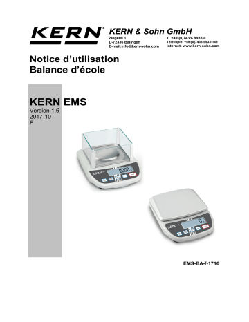 EMS 300-3 | EMS 12K1 | EMS 6K0.1 | EMS 3000-2 | EMS 12K0.1 | KERN EMS 6K1 Mode d'emploi | Fixfr