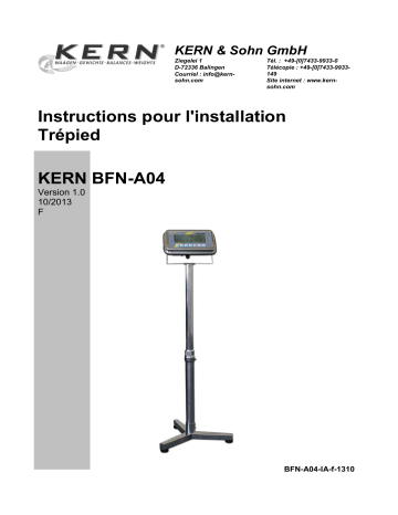 KERN BFN-A04 Installation manuel | Fixfr