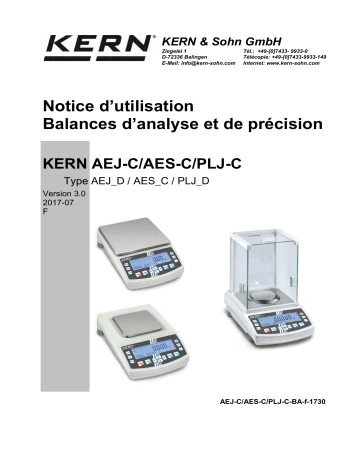 KERN AES 100-4C Mode d'emploi | Fixfr