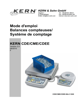 CME 300-2 | CME 6000-1 | CME 1000-2 | CME 100-3 | KERN CME 3000-1 Mode d'emploi | Fixfr