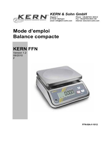 KERN FFN 6K1IP Mode d'emploi | Fixfr