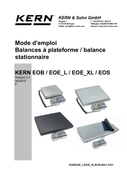 KERN EOE 15K10 Mode d'emploi