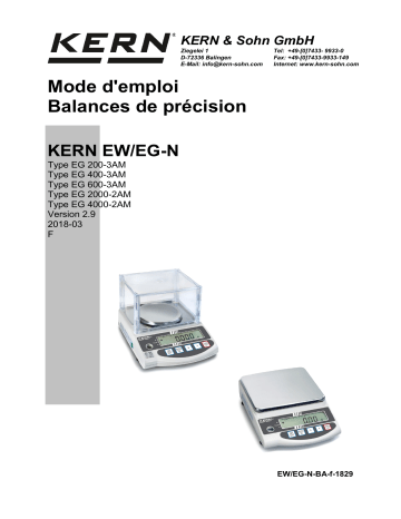 KERN EW 120-4NM Mode d'emploi | Fixfr