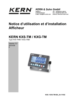 KERN BXS 600K-1SNM Installation manuel