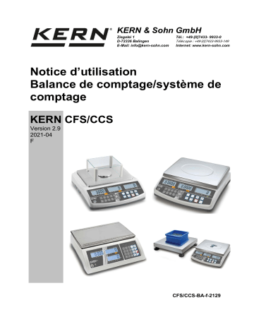 CCS 60K0.01 | CFS 15K0.2 | CCS 60K0.01L | CCS 30K0.01 | CCS 300K0.1 | CCS 10K-6 | CCS 30K0.1 | CCS 60K0.1L | CCS 60K0.1 | CCS 300K0.01 | CCS 6K-6 | CFS 300-3 | CFS 3K-5 | CFS 30K0.5 | CFS 50K-3 | CCS 150K0.01L | KERN CFS 6K0.1 Mode d'emploi | Fixfr