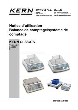 KERN CFS 3K0.1 Mode d'emploi