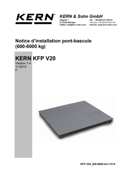 KERN BFA 1T-4SM Installation manuel