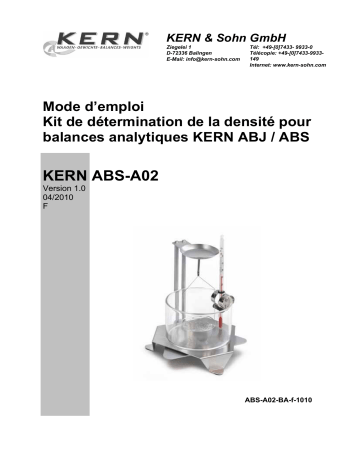 KERN ABS-A02 Mode d'emploi | Fixfr