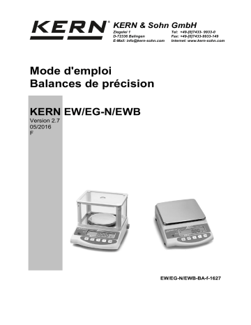 EG 620-3NM | EG 2200-2NM | EG 4200-2NM | EG 420-3NM | KERN EG 220-3NM Mode d'emploi | Fixfr