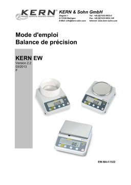 KERN EW 6000-1M Mode d'emploi