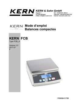 KERN FCB 6K-4A Mode d'emploi