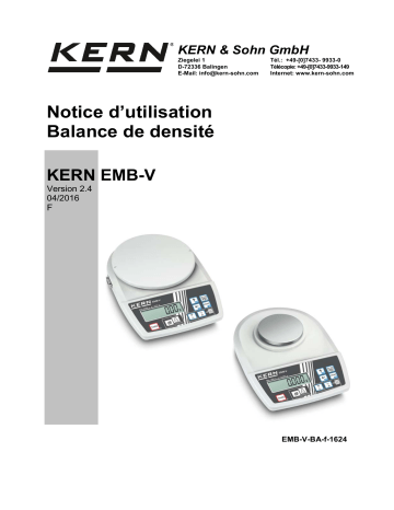 EMB 200-3V | KERN EMB 2000-2V Mode d'emploi | Fixfr