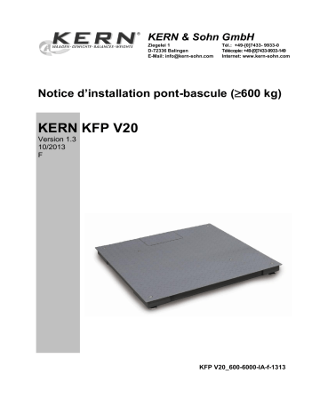 BFS 1.5T0.5S | BBB 600K-1M | BBB 3T-3M | BBB 6T-3M | BBB 1T-4M | BBB 600K-1SM | BBB 1T-4SM | BFS 1.5T0.5 | BFB 1.5T0.5SM | BFS 1T-4M | BFB 6T-3M | BFS 600K-1M | BFB 3T1LM | BFS 6T-3M | BFS 600K200S | BFS 600K200 | KERN BBB 3T-3LM Installation manuel | Fixfr