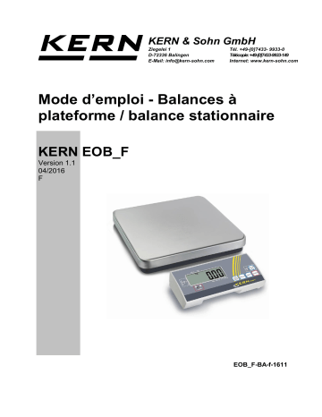 EOB 150K-2F | EOB 60K-2F | EOB 35K-2F | EOB 60K-2LF | KERN EOB 300K-1LF Mode d'emploi | Fixfr