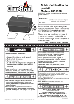 Char‑Broil 465133010 Portable Gas Grill Manuel du propriétaire