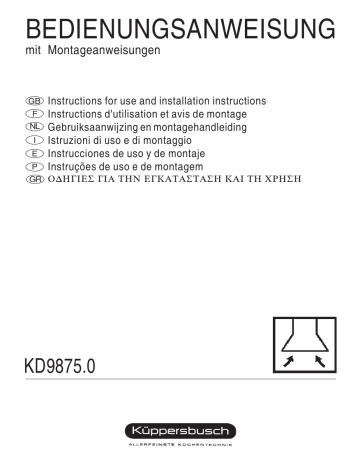 Küppersbusch KD 9875.0 E Dunstabzugshaube Manuel du propriétaire | Fixfr