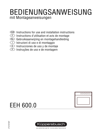 Küppersbusch EEH 600 ZNW Elektroeinbaugerät Manuel du propriétaire | Fixfr