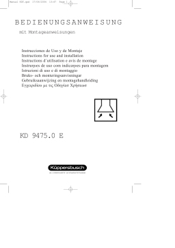 Küppersbusch KD 9475.0 E Dunstabzugshaube Manuel du propriétaire