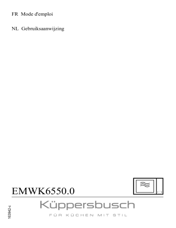 Küppersbusch EMWK 6550.0 J5 Mikrowellengerät Manuel du propriétaire | Fixfr
