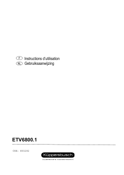 Küppersbusch ETV 6800.1 J3 Elektroeinbaugerät Manuel du propriétaire