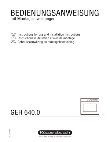 Küppersbusch GEH 640.0 W Gaseinbaugerät Manuel du propriétaire | Fixfr