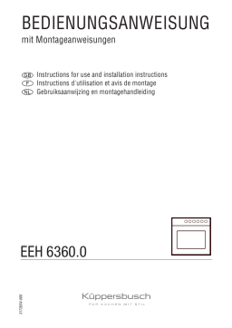 Küppersbusch EEH 6360.0 JX1 Elektroeinbaugerät Manuel du propriétaire